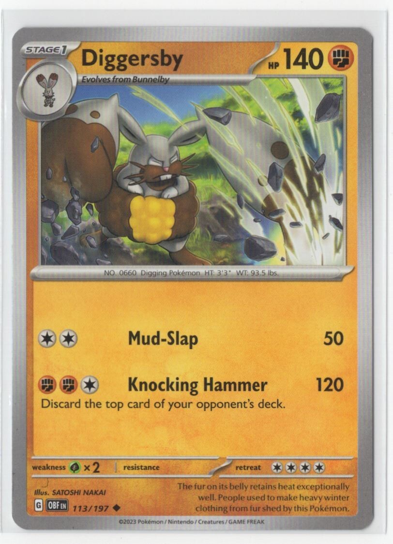 Pokemon Obsidian Flames 113/197 Diggersby