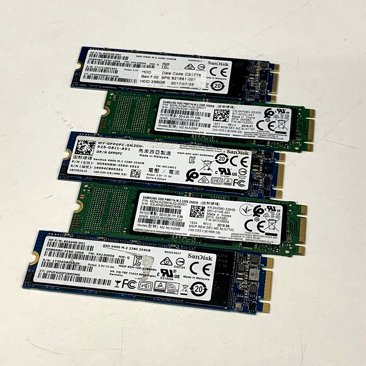 M.2 NVME SSD 128 Go, 256 Go, 512 Go, 1 To, 2 To Disque Dur Interne Pour