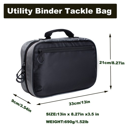 Kylebooker Lure Bag Utility Binder Tackle Storage Bag Fishing Soft Bait Binder - Picture 3 of 38
