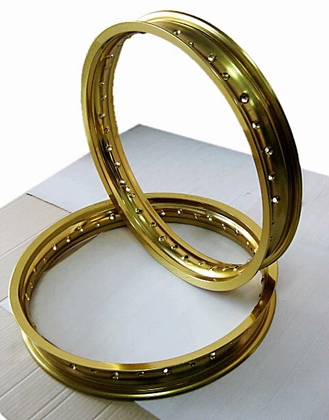 Fit KAWASAKI KX125 K4-K5 1997-1998 ALU YELLOW GOLD FRONT & REAR WHEEL RIM #BI# Foto 4 de 4