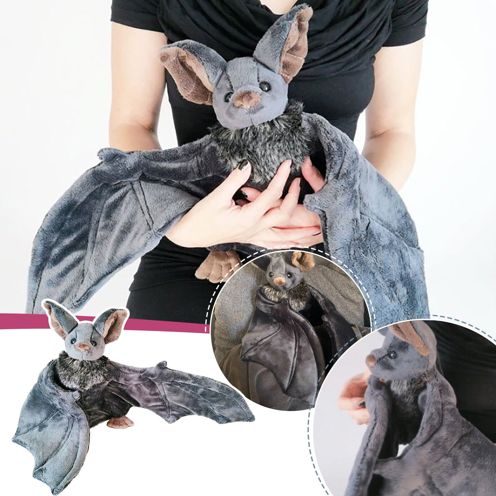 Bat Plush Toy For Kids, Fuuny Animal Toys Soft Hug-Furry Bat Plush Dolls  Gifts | eBay