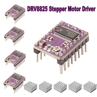5PCS DRV8825 Stepper Motor Driver 3D Printer RAMPS StepStick Module W/ heat sink