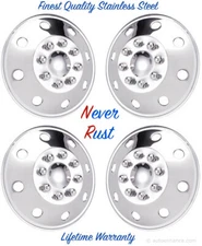 16" Sunseeker Rv Motorhome Class C Stainless Snap On Wheel Rim Hubcap Covers ©