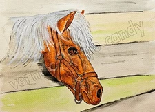 Horse at Fence Art DIGITAL DOWNLOAD Print at Home Cottagecore Farmhouse Decor