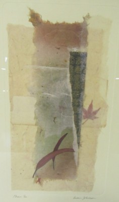 SUSAN JOKELSON 15.75''X21.25 FRAMED ''GREEN TEA'' Contemporary Art Authentic Signed