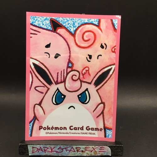 x1 Wigglytuff Clefable Chansey Sleeve Pokemon Center Japan New Tomokazu Komiya