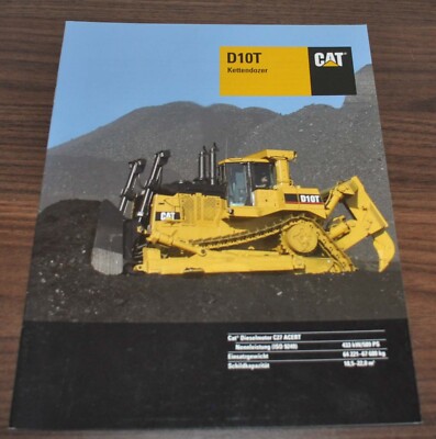 Caterpillar D10T Kettendozer Tractor Specification Technical Brochure Prospekt