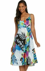 tropical print sundress