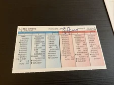 STRAT-O-MATIC Signed Card  Ben Grieve 2000 Oakland