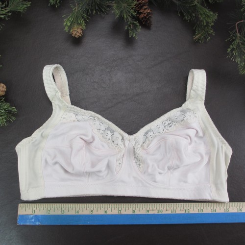 Cabernet Bra Size 40C White Padded Wireless Adjustable Clasp Back - Picture 2 of 12