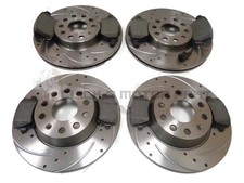 VW PASSAT B7 2011-2015 FRONT & REAR DRILLED BRAKE DISCS AND MINTEX PADS SET