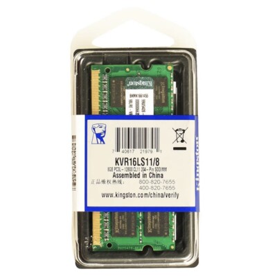 Mémoire Portable SO-DIMM KINGSTON DDR3 - PC3-12800 - 8Go - 1600 mhz - cas 11 - RAM PC - Rue du Commerce