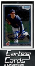 T.J. McFarland 2010  Bowman Chrome #BCP181 Indians TTM/IP Signed Autographed