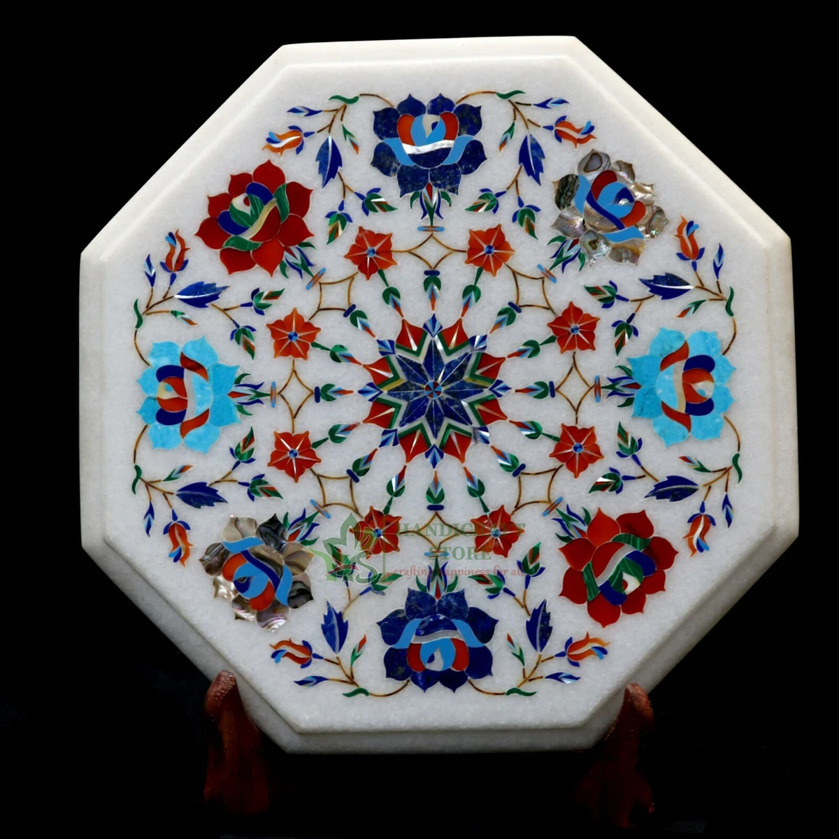 Marble inlay table top deals