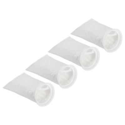 4'' Ring Filtersocken 100 Mikron 4Pack Netztasche Schwimmhalle Abschäumer Weiß