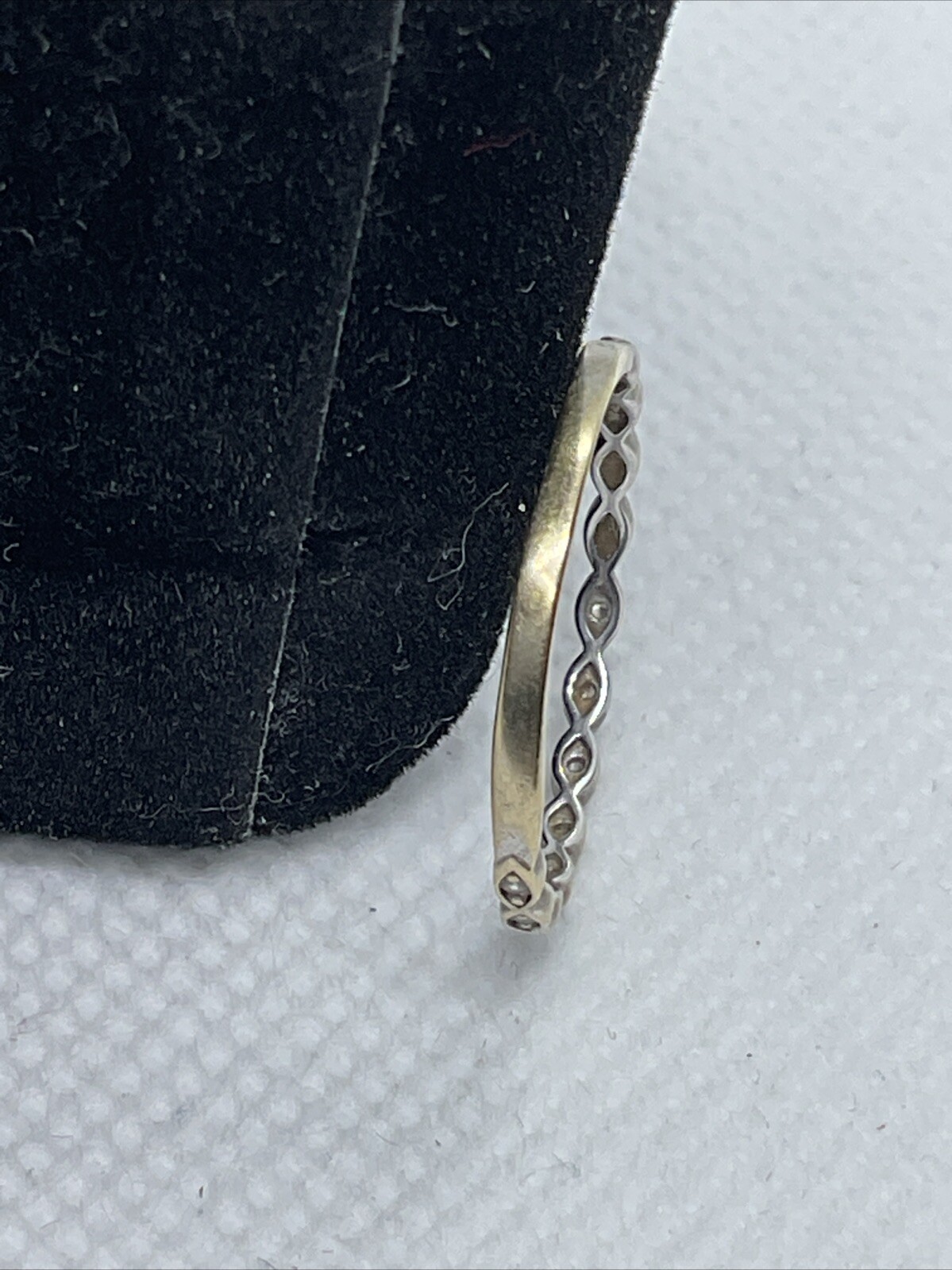 Solid 18K (750) Two Tone Gold CZ STACKABLE Ladies… - image 19