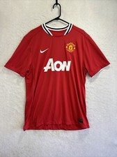 Manchester United Jersey Men’s XL Red Nike Dri Fit Home Soccer Football AON