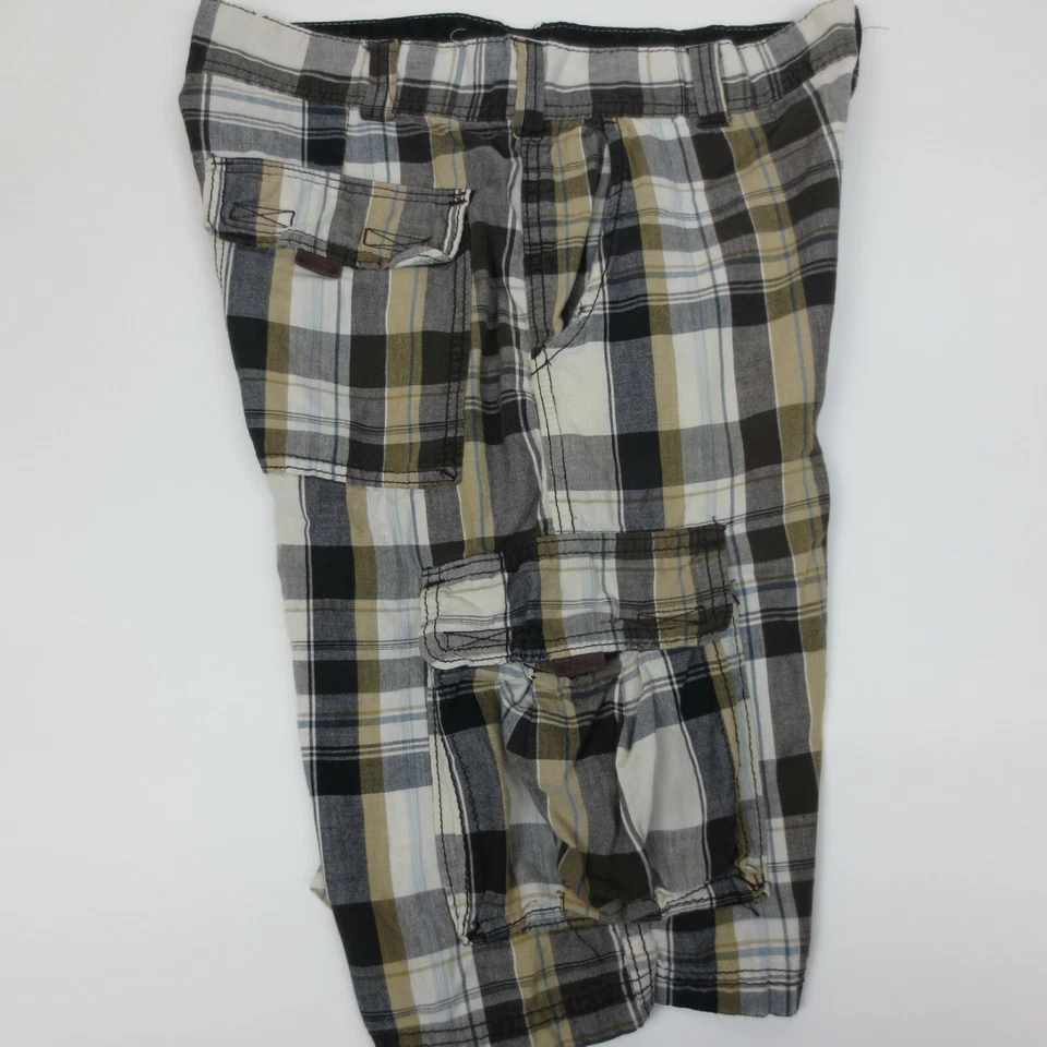 Unionbay Cargo Shorts 29 31* Mens Classic Outdoor Utility Cotton Plaid Check 22" - Image 4 of 4