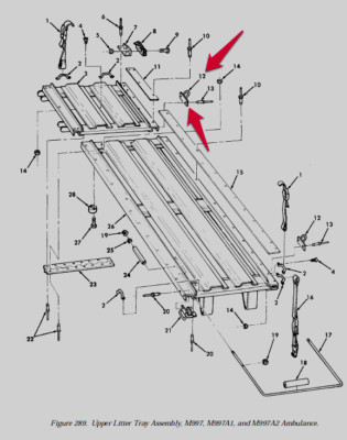 m997 m997a2 LITTER RING ASSEMBLY 12340955 5589841