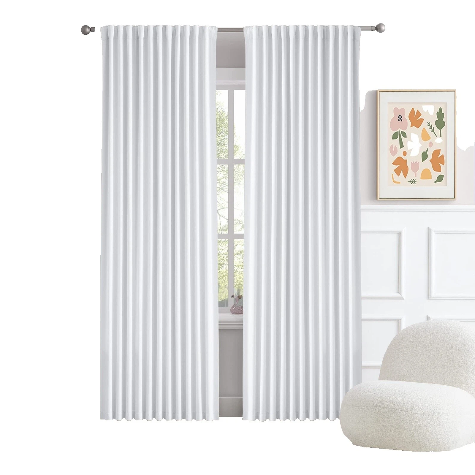 Animal print Cortinas de ventana Blanco