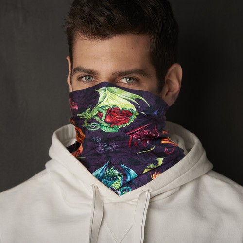 Neck Tube Seamless Multifunctional Snood Bandana Gaiter Bodylife Mystic Dragon - Picture 2 of 7