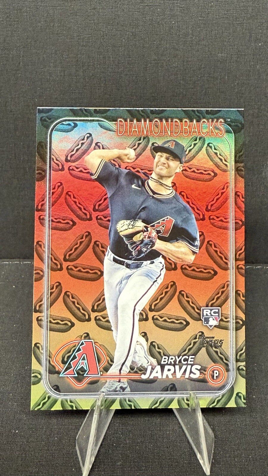 2024 Topps Series 2 #363 Bryce Jarvis Rookie Card RC Hot Dog Foil #363 DBACKS SP