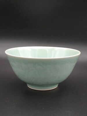 龙泉窑青瓷鱼藻纹碗Vintage Chinese Longquan Kiln Celadon Porcelain