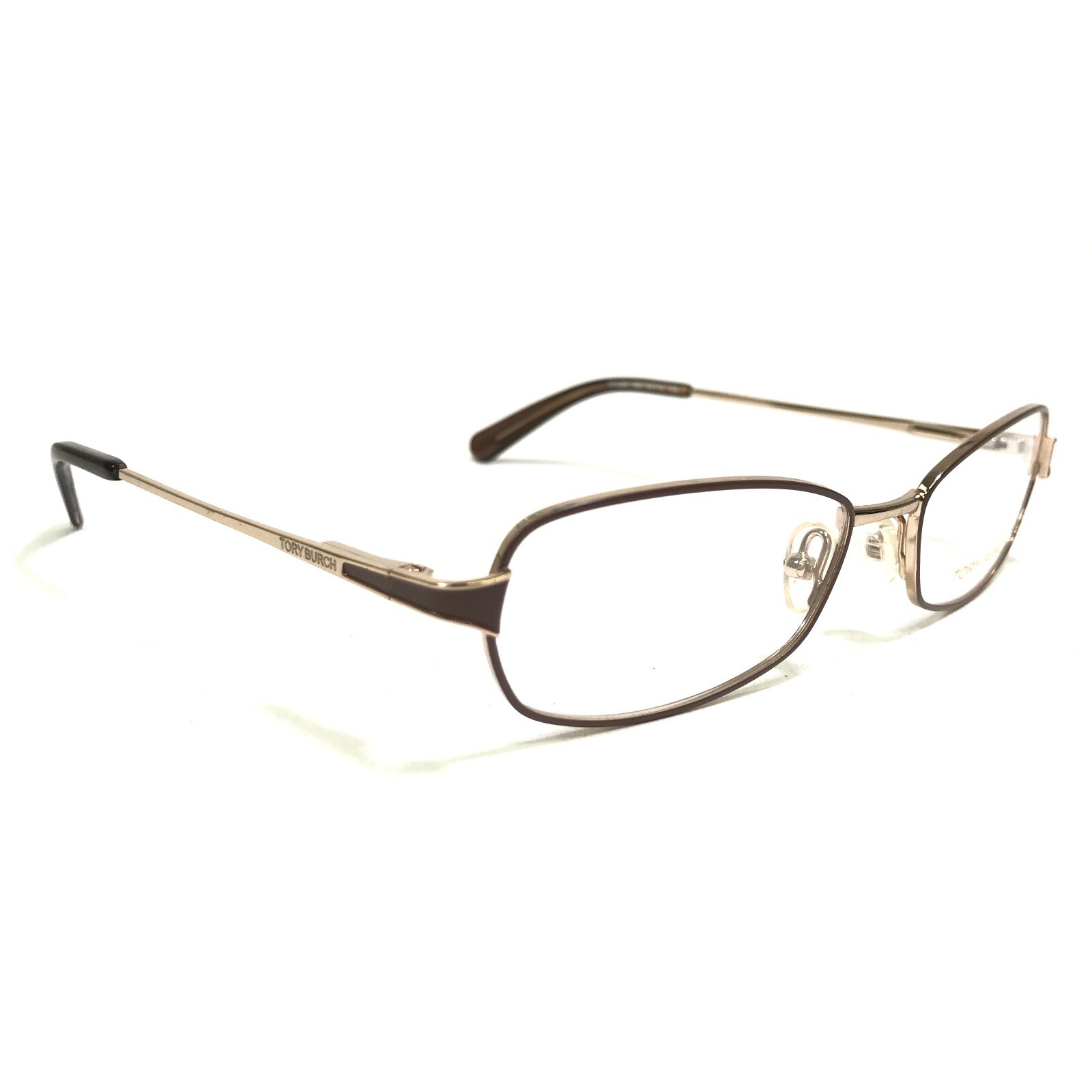Tory Burch Eyeglasses Frames TY1024 385 Gold Brown Cat Eye Wire Rim 52-16-135 thumbnail 2
