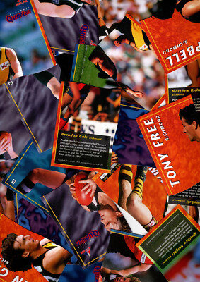 1995 AFL BEWICK ENTERPRISES [SERIES 1] BULK LOT OF 4 QUARTER CARDS [PUZZLE SETS]