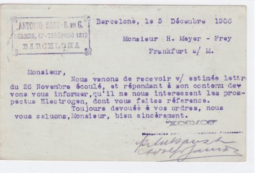 Spain 1906 stamped stationary post card R20333 - Picture 2 of 2
