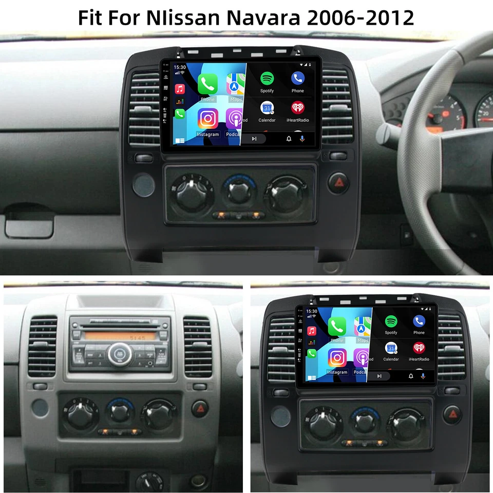Für Nissan Navara D40 2006-2012 Navigation Autoradio Android 14 CarPlay GPS WIFI - Bild 2 von 4