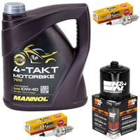 ÖL Set Inspektion 4L FüR Triumph Thruxton 900 865 986ME 04-15 ÖLfilter ZüNdkerze