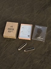 Leonard Silver Safety Diaper Pins Vintage - Cloth Nappy Pre-fold Fasteners