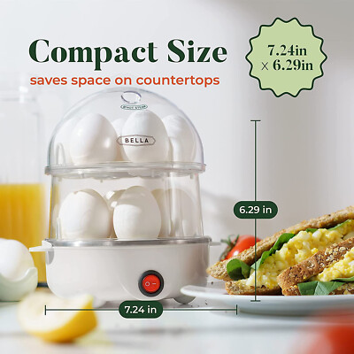 WHITE Double Cooker, Rapid Boiler, Poacher Maker Make up to 14 Large Boiled Eggs