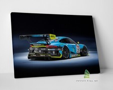 Blue Porsche Canvas Art Wall Art Print Picture Sports Cars Framed Decor --E414