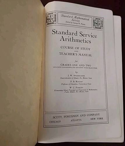 Standard Service Arithmetics Grades One Two Course of Study & Teachers Manual HC - Picture 3 of 19