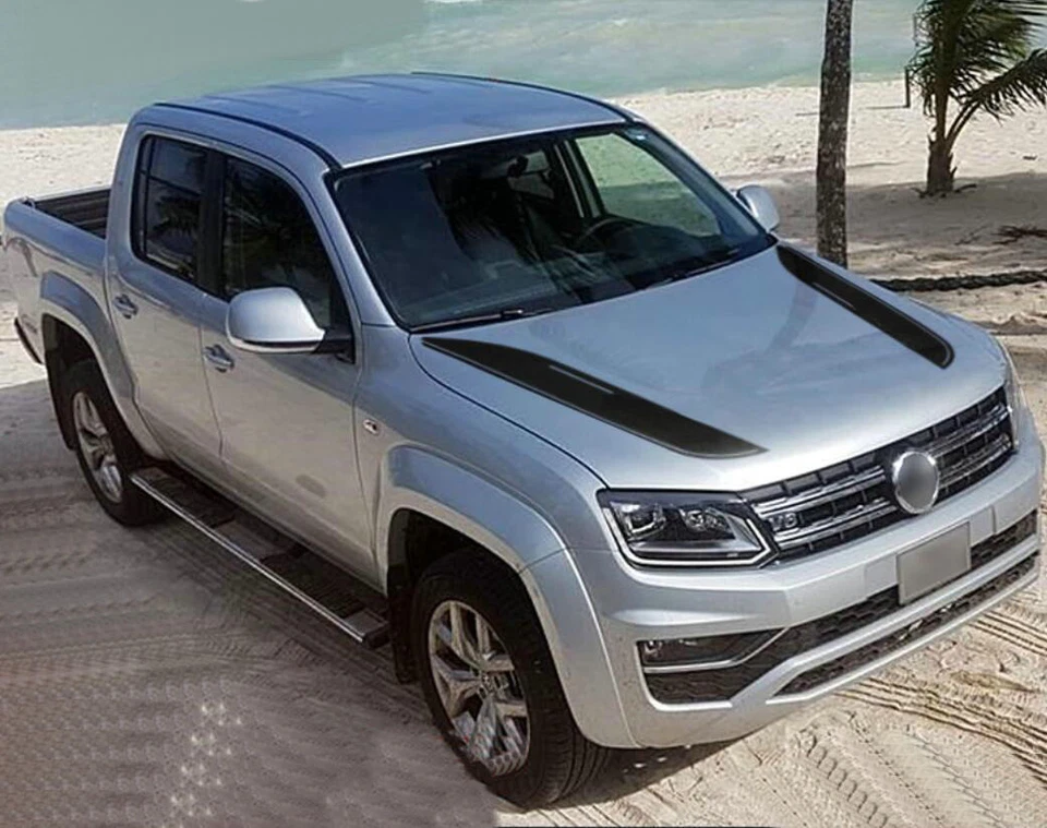 Calcomanía de vinilo a rayas con capó gráfico para Volkswagen Amarok Bonnet Racing Foto 4 de 4