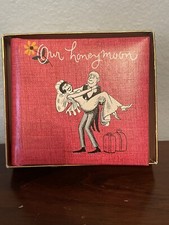 VTG MCM hallmark  our honeymoon  mini photo album