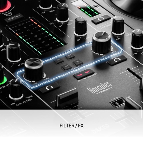 Hercules DJControl Inpulse 500 DJ Controller + soporte portátil keepdrum negro - Imagen 5 de 8