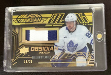 19/25   2022-23 UD SPX HOCKEY.  BLACK OBSIDIAN PATCH   WILLIAM NYLANDER  Toronto