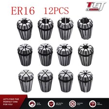 12Pcs ER16 Spring Collet Set 1/32"-3/8" For CNC Milling Lathe Tool Engraving