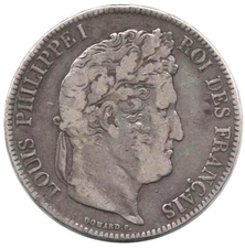 1834-T France Silver 5 Francs Louis-Philippe