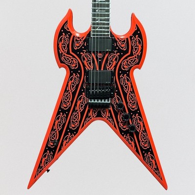 Wylde Audio Warhammer FR Norse Dragon Electric Guitar - Pinstripe Red