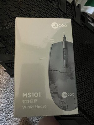Lecoo MS101 Wired Mouse Powered by Lenovo Black New Sealed
