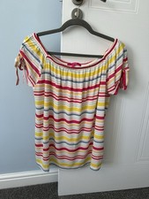 Next Women's Striped Off-the-Shoulder Top Size 16
