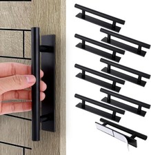 8 Pack Adhesive Cabinet Handles Pulls, Self Stick Door Handles ABS Plastic Pulls