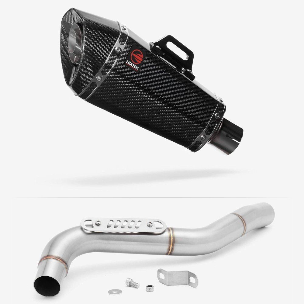 Lextek XP8C Exhaust 210mm with Link Pipe for Triumph Tiger 1050 (07-12)