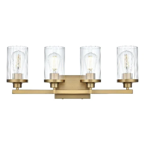Living District Thane 25" Wall Sconce In Satin Gold - Picture 1 of 8