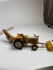 Terna trattore caricatore International Harvester 3444 vintage giocattolo metallo giallo