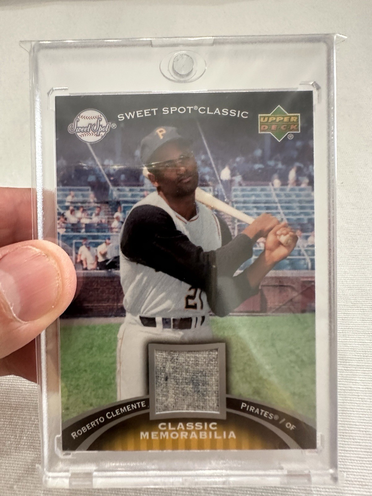Roberto Clemente 2007 Upper Deck Sweet Spot Classic Game Used Jersey Card RARE view 3